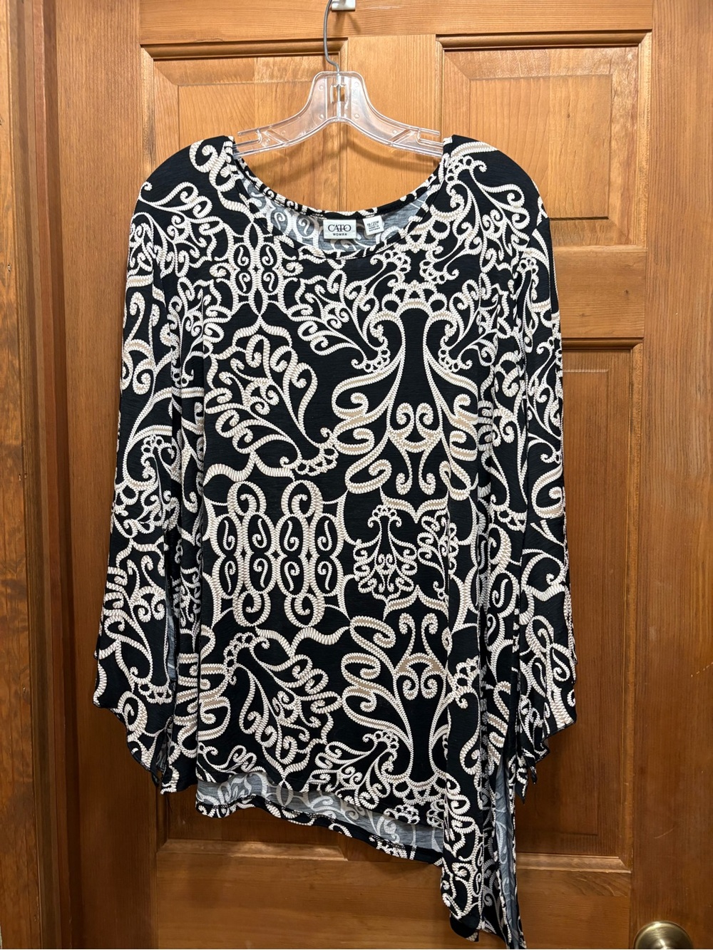 Cato Black and White Patterned Women's Top 18/20W